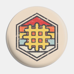 Retro Badge Waffle Light Pin