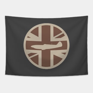 Supermarine Spitfire Union Jack Desert Patch (Small logo) Tapestry