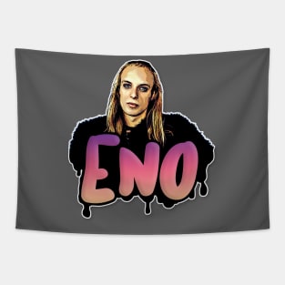 Brian Eno Retro/Glam Graphic Typography Design Tapestry