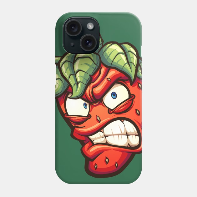 Angry Strawberry Phone Case by memoangeles