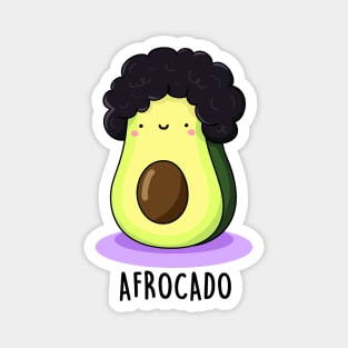 Afro-cado Cute Funny Avocado Pun Magnet