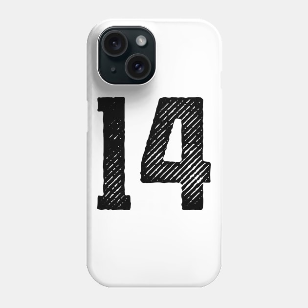 Rough Number 14 Phone Case by colorsplash