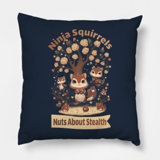 ninja squirrels Pillow