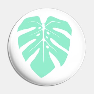 Pastel Mint Monstera Leaf Pin