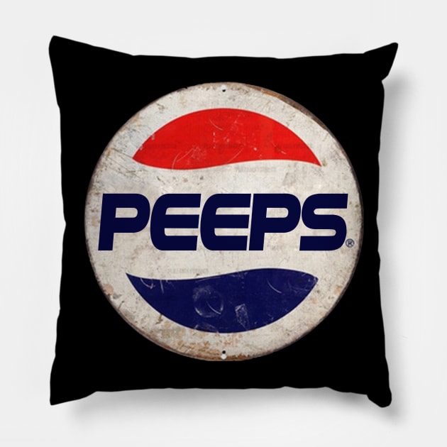 PEEPS or PEPSI Pillow by IJKARTISTANSTYLE