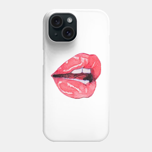 Whisper Lips Phone Case by Kenny Routt