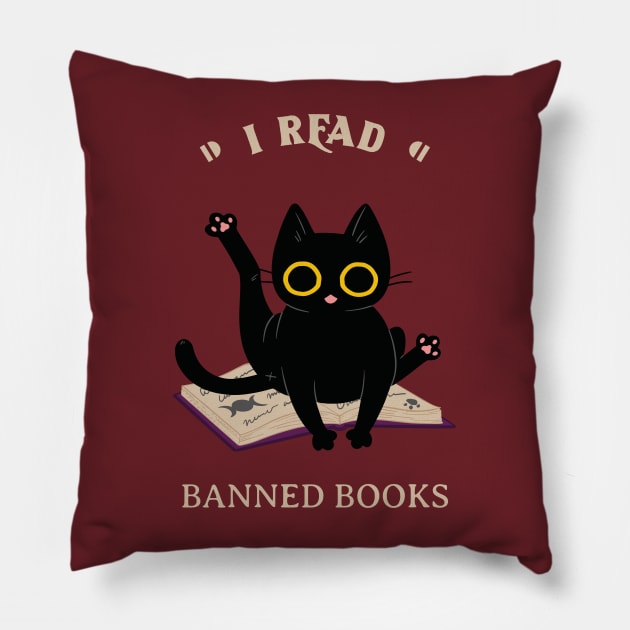 I read banned books Pillow by ArtsyStone