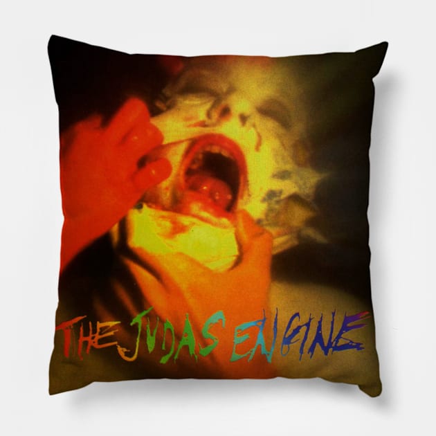 The Judas Engine_Scream Face Pillow by texaspoetrope