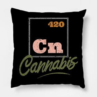 Funny 4/20 Cannabis Periodic Table of Elements Pillow