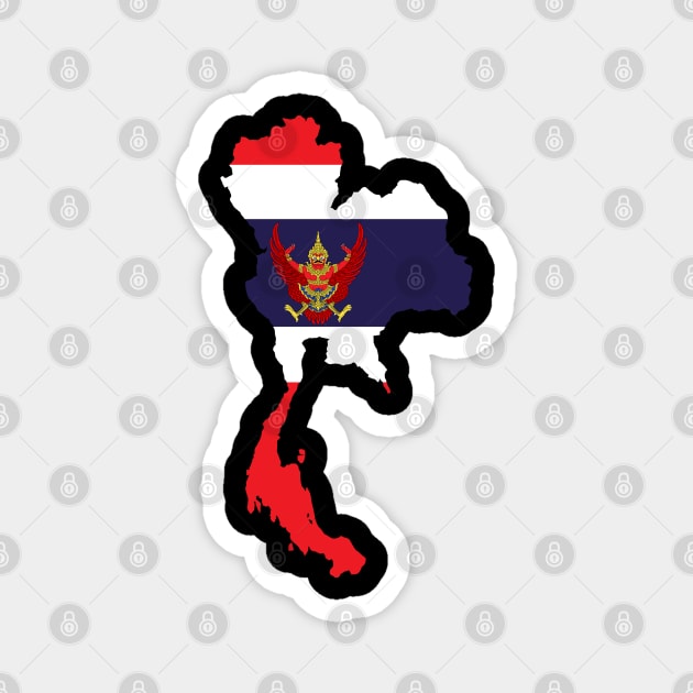 Thailand Flag Map Magnet by Historia