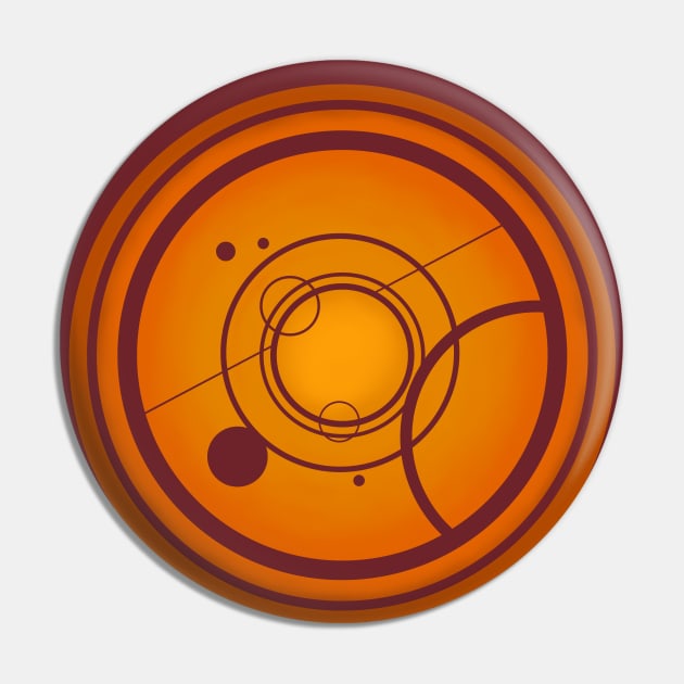 Orange Circles (Gallifreyan inspired) Pin by Circulartz