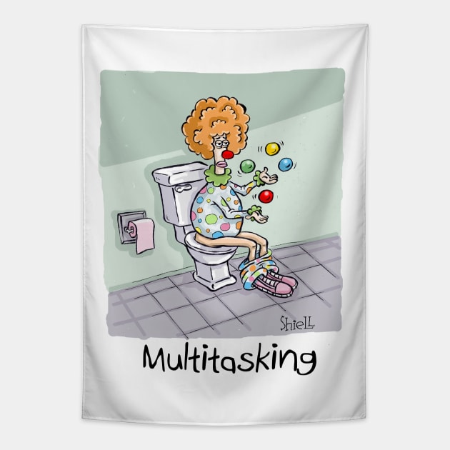 Multitasking Clown Tapestry by macccc8