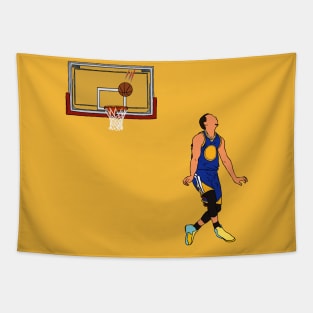 Steph Curry No-Look Celebration Tapestry