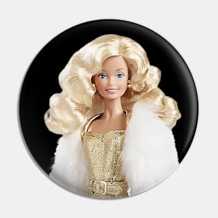 Glam Barbie Gold Art Pin