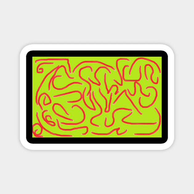 green labyrint Magnet by ana2ntona