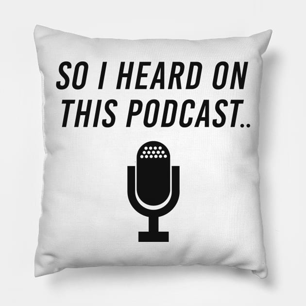 Heard Podcast Microphone Mic Pillow by Mellowdellow