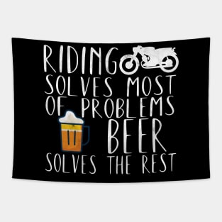 Motorcycle problems riding beer Tapestry