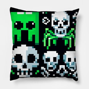 PATRON CALAVERAS MUTANTES PIXELADAS 4 Pillow