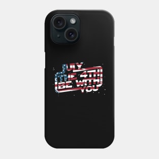 july the 4th be with you usa Phone Case