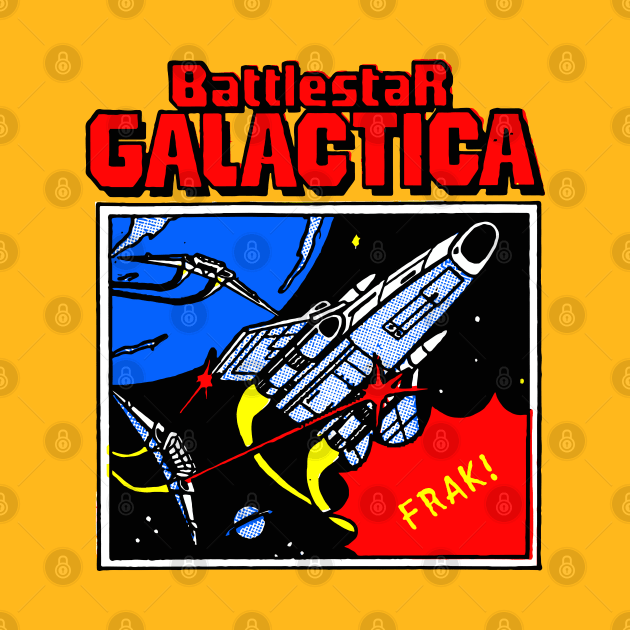 Battlestar Galactica Retro Comics Sticker by katmargoli