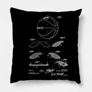 Basketball Vintage Patent Drawing Pillow