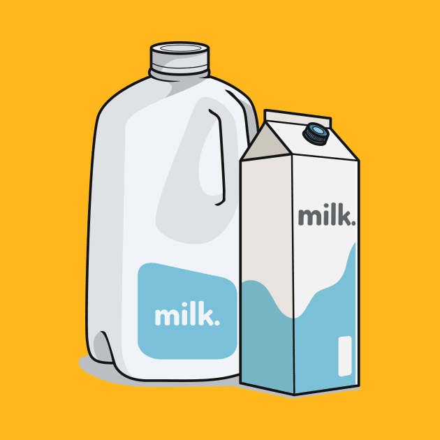 Milk cartoon illustration by Miss Cartoon