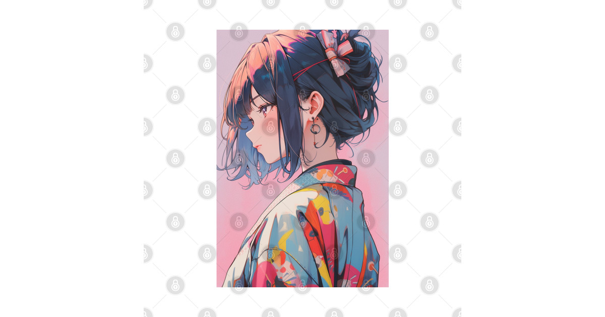 Soft Color Retro Anime Girl Anime Girls TShirt TeePublic