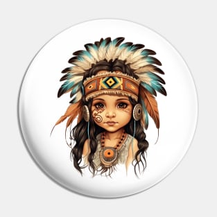 Native American Baby Girl Pin