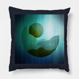 The Earth and Its Moon Pillow