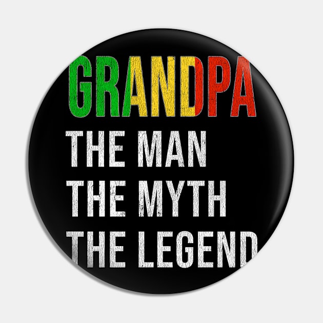 Grand Father Malian Grandpa The Man The Myth The Legend - Gift for Malian Dad With Roots From  Mali Pin by Country Flags