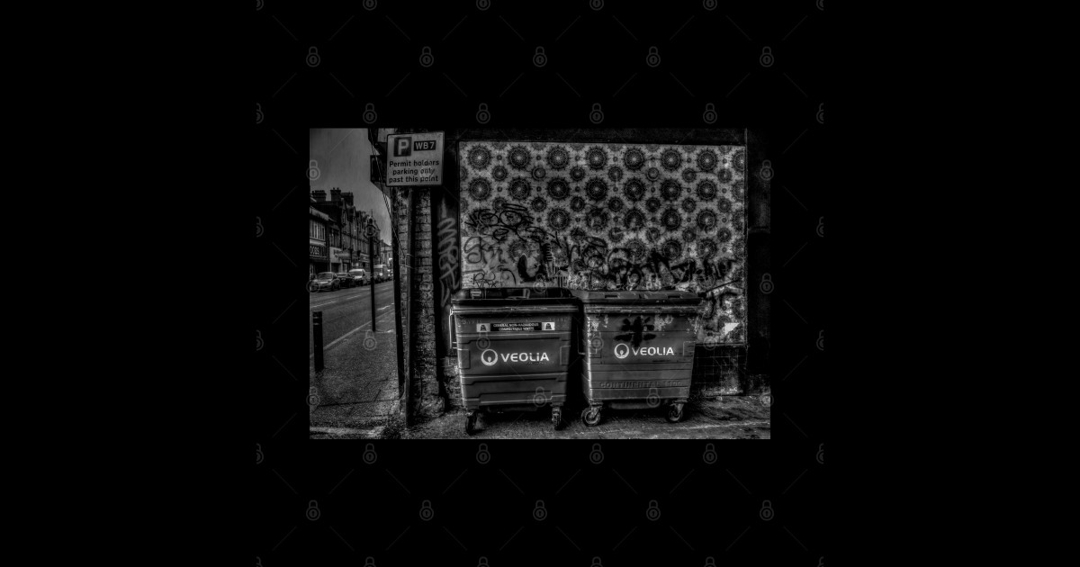 Urban SideAlley Bins Urban Sticker TeePublic