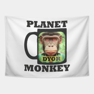 Planet Monkey DYOR Funny NFT Meme Tapestry