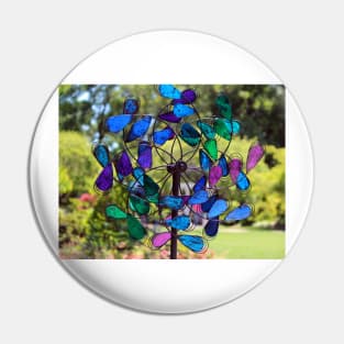 Garden Colored Fan Pin