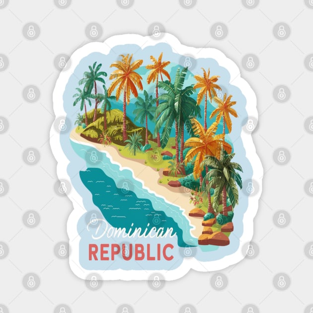 Dominican Republic Magnet by Pixel Threads 