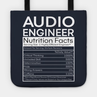 Audio Engineer Nutrition Facts Tote