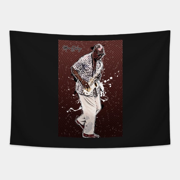 Manu Dibango - Jazz Legends Design Tapestry by Great-Peoples