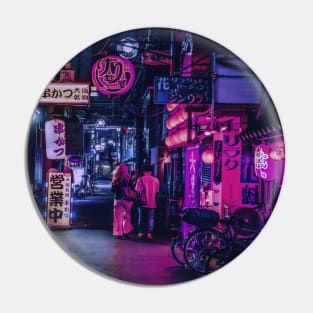 Tokyo Street Neon Synthwave Pin