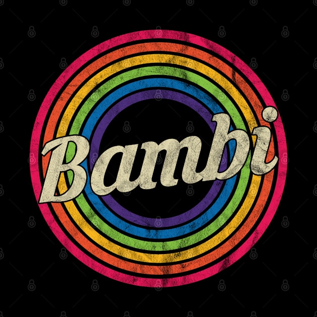 Bambi - Retro Rainbow Faded-Style by MaydenArt