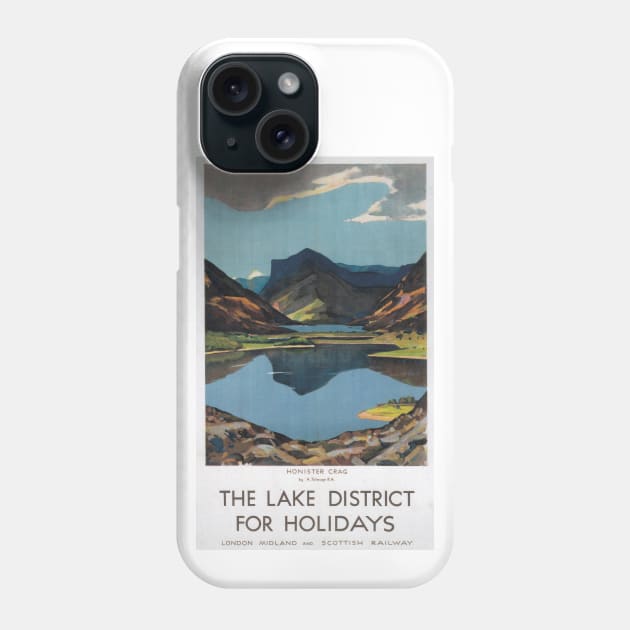 The Lake District - Vintage Railway Travel Poster - 1923-1939 Phone Case by BASlade93