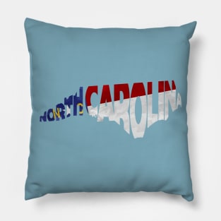 North Carolina Typo Map Pillow