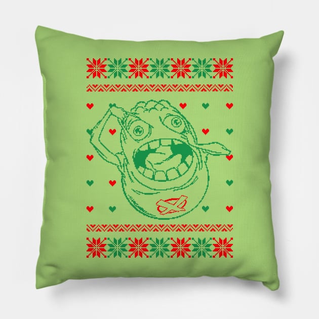 Doop Ugly Christmas Sweater Pillow by fun stuff, dumb stuff