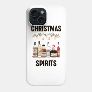 Christmas spirits - vodka, whiskey, rum, gin Phone Case
