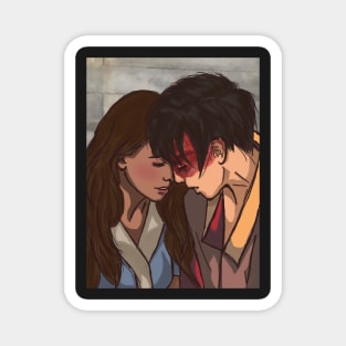 Zuko and Katara Final Agni Kai poster Magnet