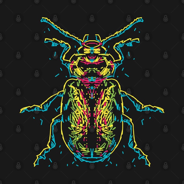 beetle abstract colorful by Mako Design 