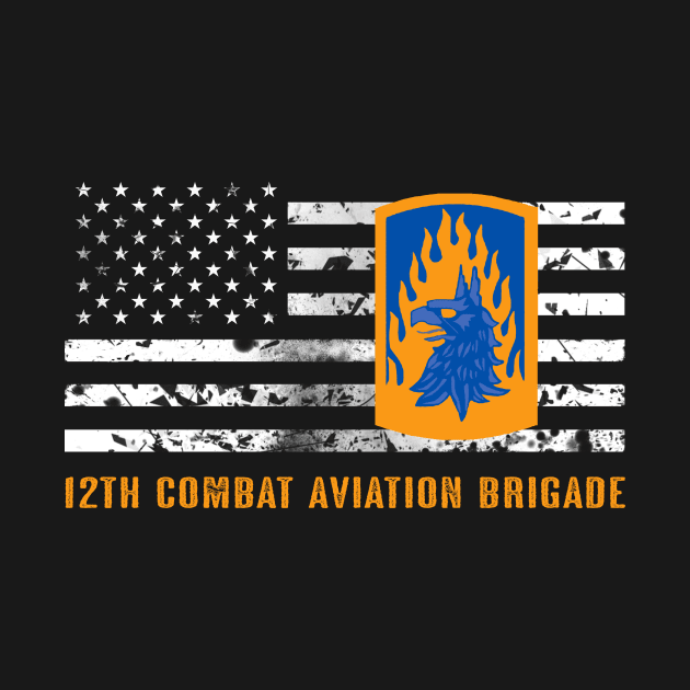 12th Combat Aviation Brigade (Distressed Flag) by Jared S Davies