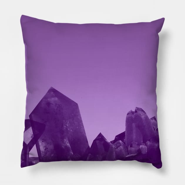 Amethyst clusters Pillow by mia-alice85