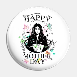 Happy Mother Day Tarot Card Fantasy Mythical Butterflys Floral Pin