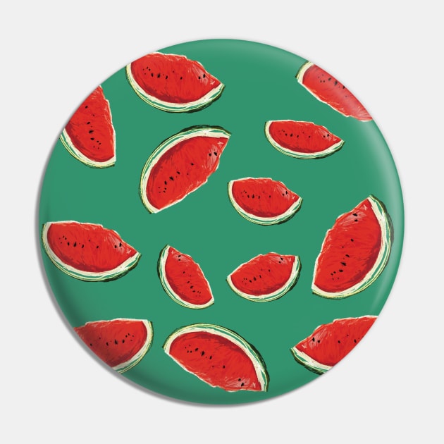 Watermelon Pieces Pin by Manitarka