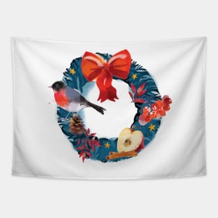 Holiday Wreath Tapestry