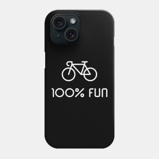 Racing Bike / Road Bike – 100% Fun (Bicycle / White) Phone Case